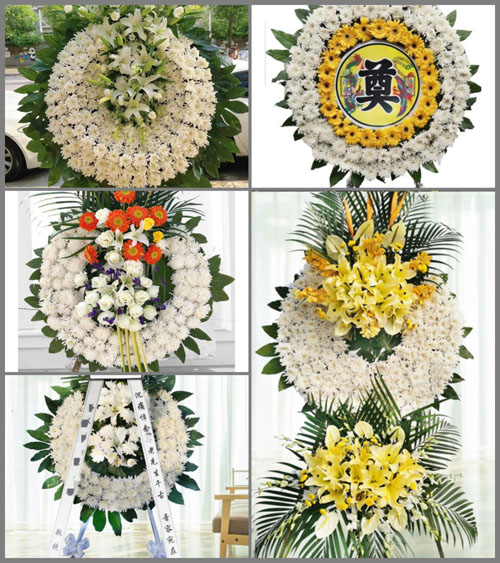 山东青岛平度市田庄镇潘家庄村花圈速递